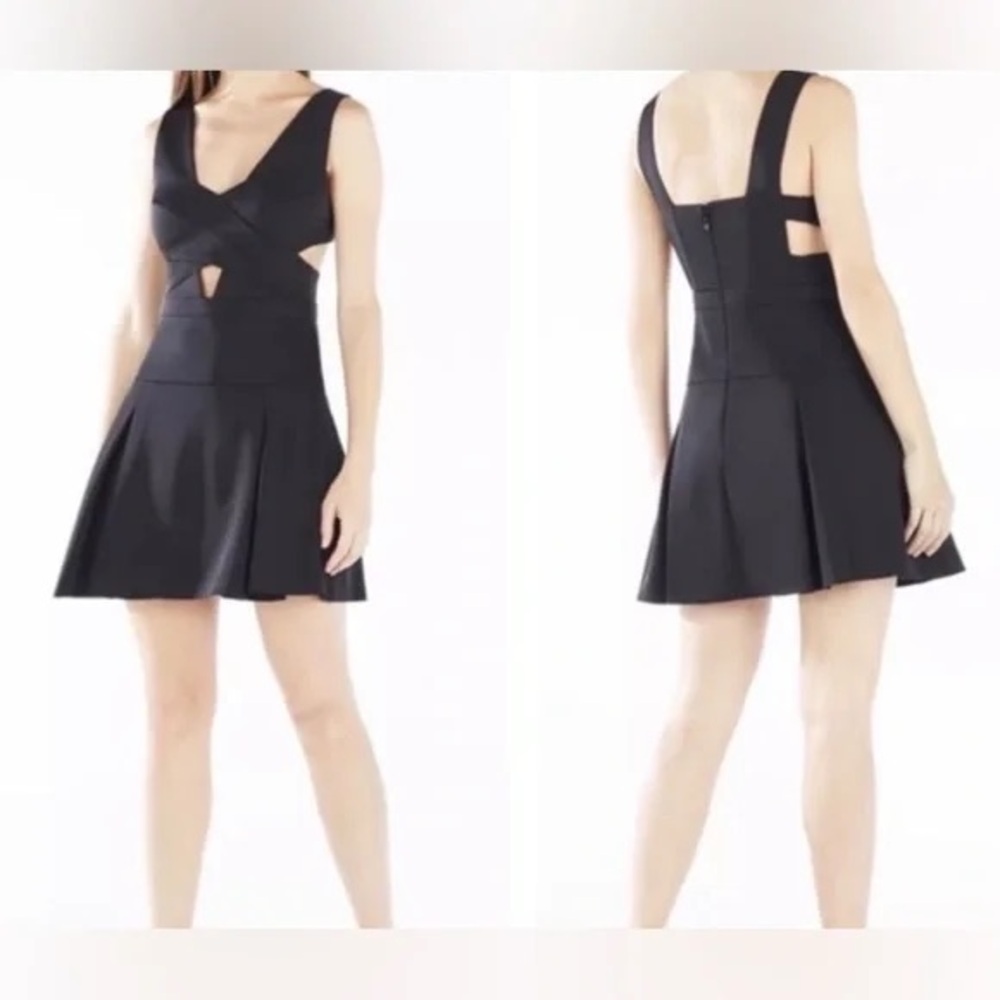 BCBGMaxAzria Harlie Cut-Out, Mini Dress in Black, Size 4